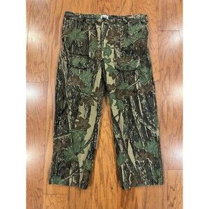 Vintage Trebark Camo Pants Men's Large Green Brown Camouflage 90s Hunting USA